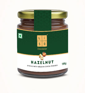 Hazelnut Spread | Belgian Cocoa Powder | More Hazelnuts | Slow Roasted | 100% Vegetarian with No Palm Oil | Cold Processed | Small Batches