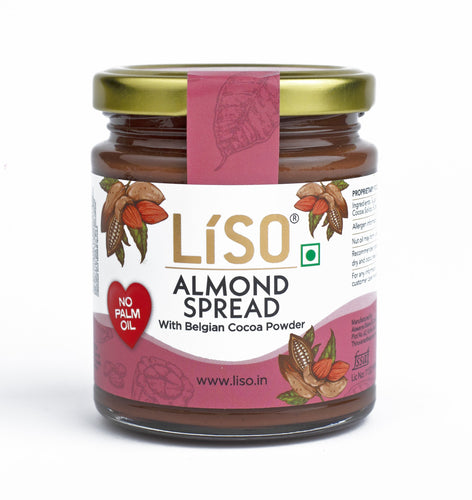 Almond Spread | Belgian Cocoa Powder | More Almonds | Slow Roasted | 100% Vegetarian with No Palm Oil | Cold Processed | Small Batches
