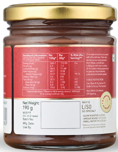 Almond Spread | Belgian Cocoa Powder | More Almonds | Slow Roasted | 100% Vegetarian with No Palm Oil | Cold Processed | Small Batches